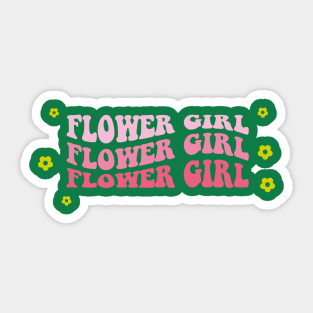 Flower Girl Retro Design Sticker